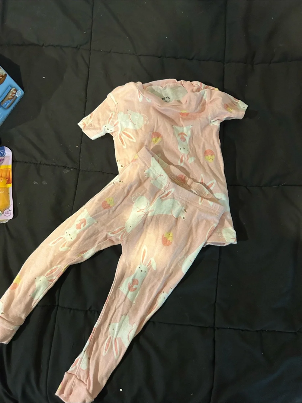Carter's Light Pink Bunny and Carrot Pajama Set